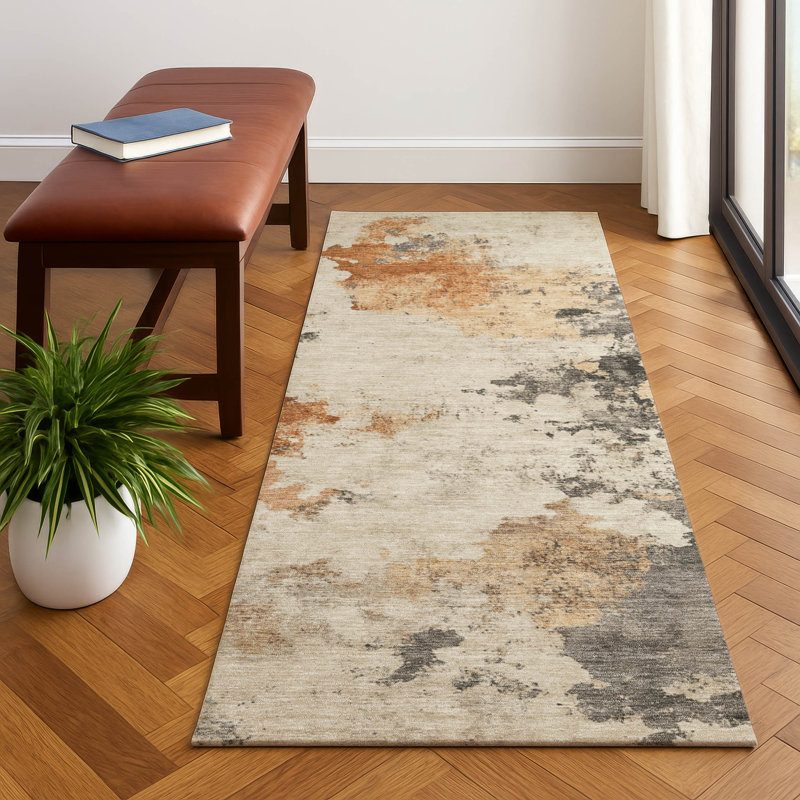 Premium Machine Washable Dockside AMF1803 Modern Rug, Runner 2'3" x 7'6"