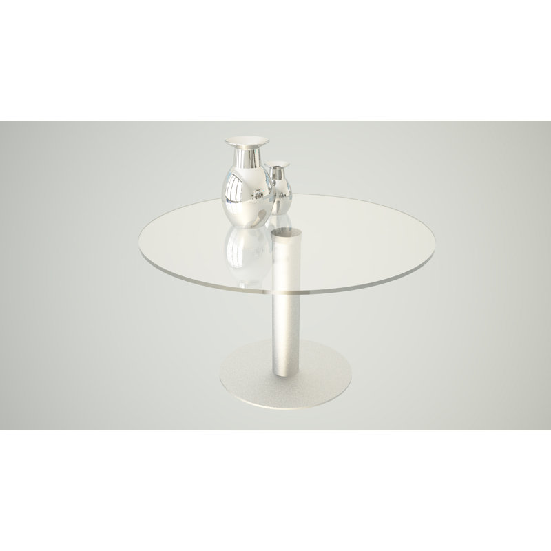 Makiver Pedestal Coffee Table, Clear