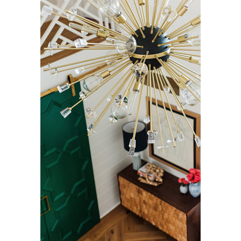 Liberty Chandelier, Aged Brass, 46" H x 46" W x 46" D