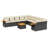 Vidaxl Garden Sofa Set Black, Cream White