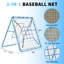 Filet de rebond de baseball et de Softball 5 x 4 pi - Entraîneur de lancer réglable à 9 zones pour frapper, lancer et lancer - Filet de rebond multi-sports durable pour la cour arrière - Filet d'entraînement au lancer