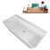 67" Streamline Soaking Freestanding Tub and Tray With Internal Drain