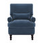 Fauteuil d'appoint Rickon style campagne française, avec accoudoirs arrondis et coussin lombaire, idéal pour le salon, la chambre ou le bureau à domicile.-129513833