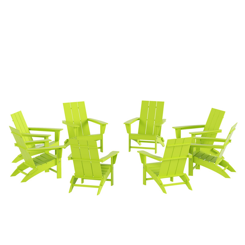 Joubert Foldable Outdoor Adirondack Set, Lime