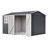 10X8FT Outdoor Steel Storage Shed With Clear Window, Lockable Doors, Weather-Resistant Metal Tool Shed For Garden, Backyard, Patio, And Utility Storage,Gray