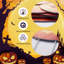 12 autocollants de sol Halloween (plastique)