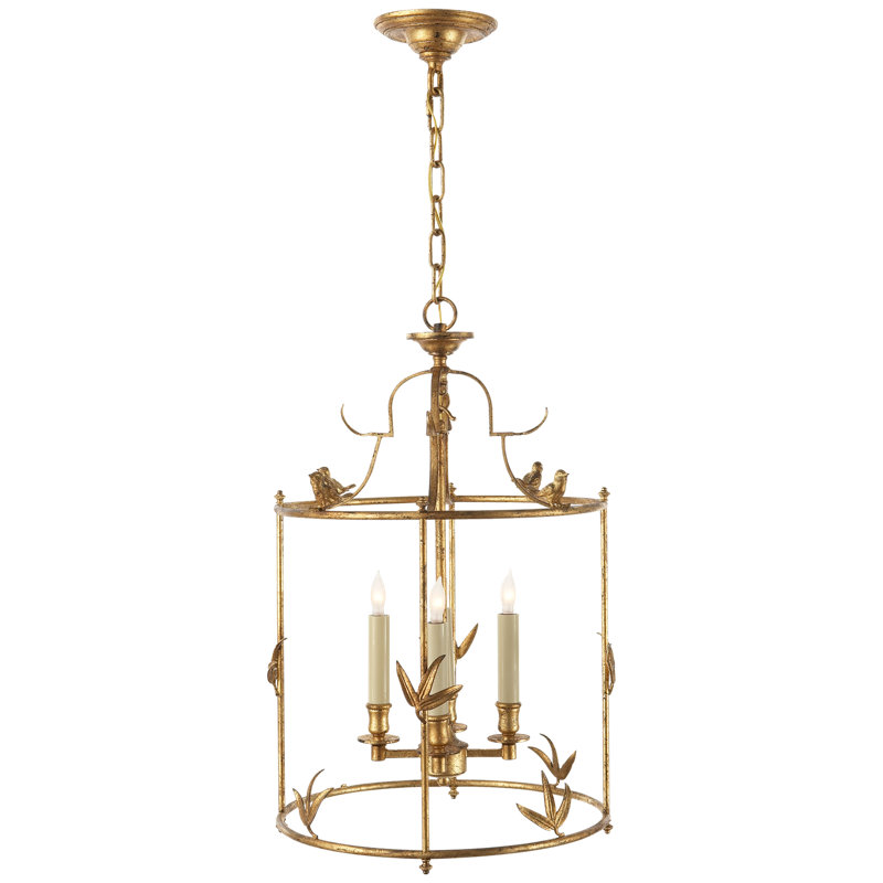 Chapman & Myers Diego Grande Classical Perching Bird Lantern, Golded Iron