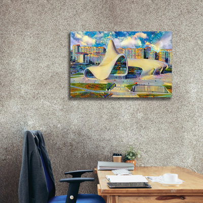 «Azerbaijan Baku Heydar Aliyev", art mural sur toile, 40 po x 26 po