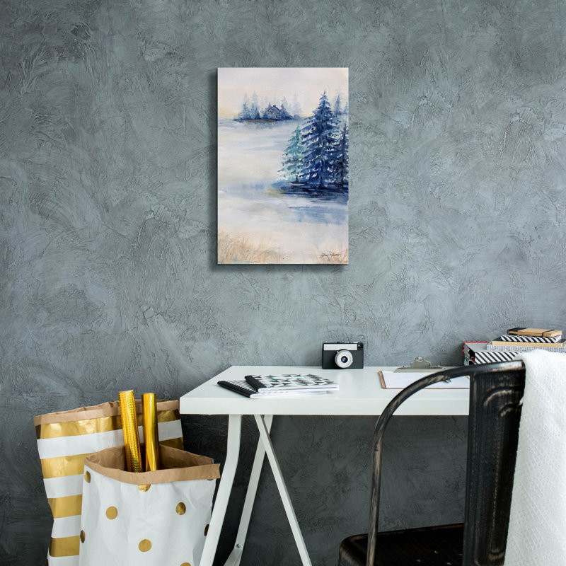  «Blue Pines C» par Jean Plout, art mural 12 po x 18 po, H 18 po x l 12 po