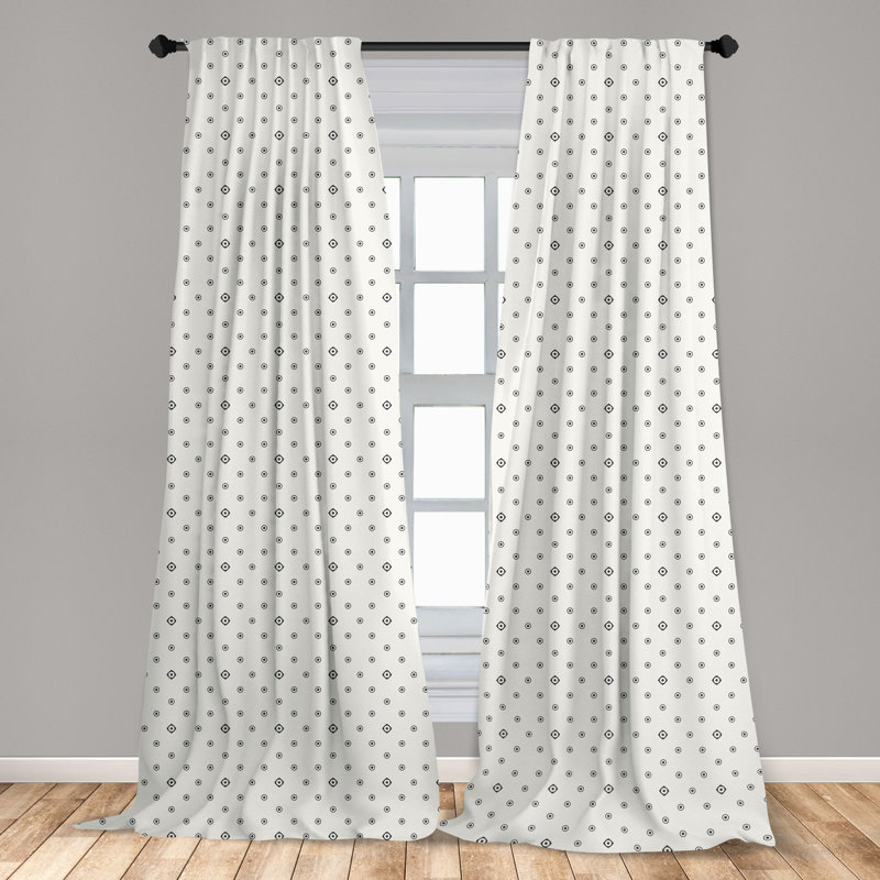 Geometric Semi-Sheer Rod Pocket Sliding Panel, 28" x 63"