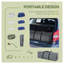 Lit de camp pliant pour 2 personnes avec coussin de couchage gonflable, oreillers et sac de transport Outsunny
