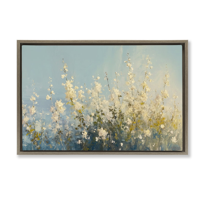 Toile flottante encadrée «Blooming Spring Garden» par RB, Cadre flottant orme Montalcino, H 21 po x l 31 po