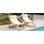 Chaises pliantes d'extérieur à dossier réglable 2 pièces, structure enveloppée de rotin avec coussin épais et appui-tête amovible, jaune, pour la piscine, la plage, la cour et le camping-102141708