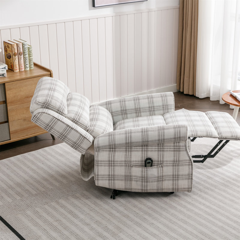 Deltrice 82cm Wide Lift Assist Wing Chair Recliner, Grey