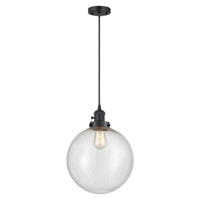 Luminaire suspendu à globe unique à 1 lumière