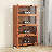 Bamboo Bookshelf with Flip-up Acrylic Doors, Freestanding Bookcase Storage Organizer with Shelves-66200850
