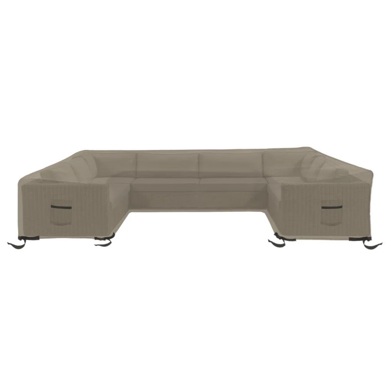 Kiely Heavy Duty Waterproof U Shaped Patio Sofa Cover, Big Sectional Couch Covers for Living Room, 33" H x 150" W x 40" D
