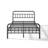 14"h Metal Platform Queen Bed Frame With Industrial Style Headboard & Footboard-297988834