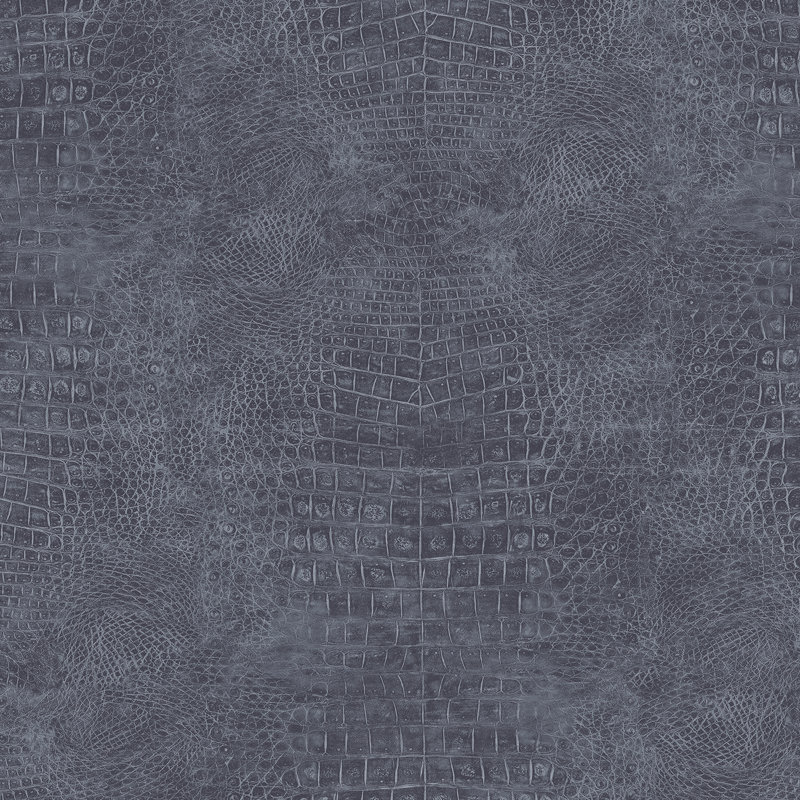 Non-Pasted Vinyl Animal Print Wallpaper Roll, Navy