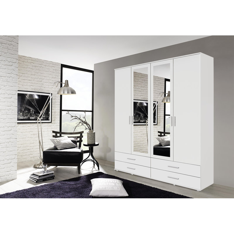 Laffitte 4 Door Wardrobe, Alpine White