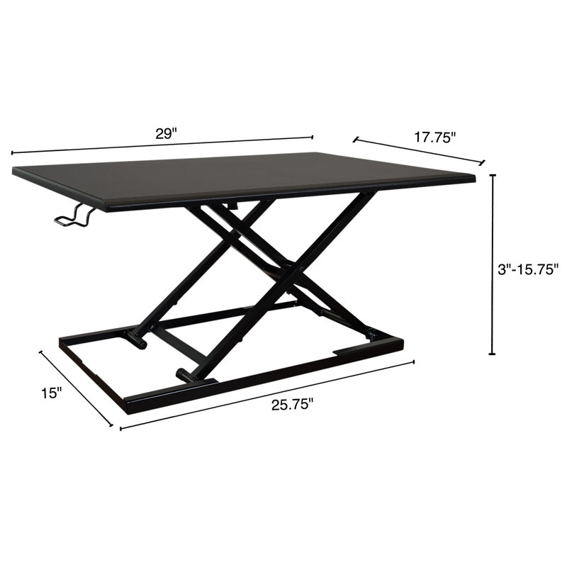 Westbury Adjustable Height Steel Standing Desk Converter