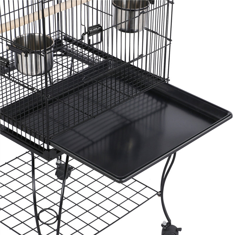 140cm Iron Pointed Top Floor Bird Cage with Wheels