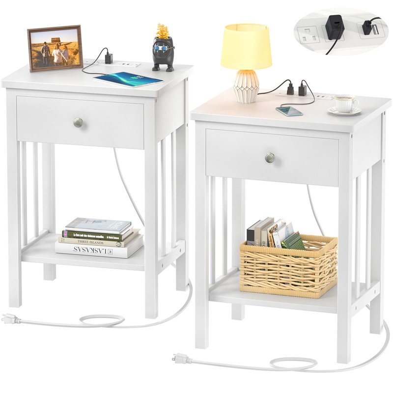 Table de bout Caterra, Blanc