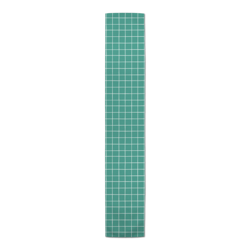 Chemin de table Canvar, 90 po x 16 po, Bleu sarcelle