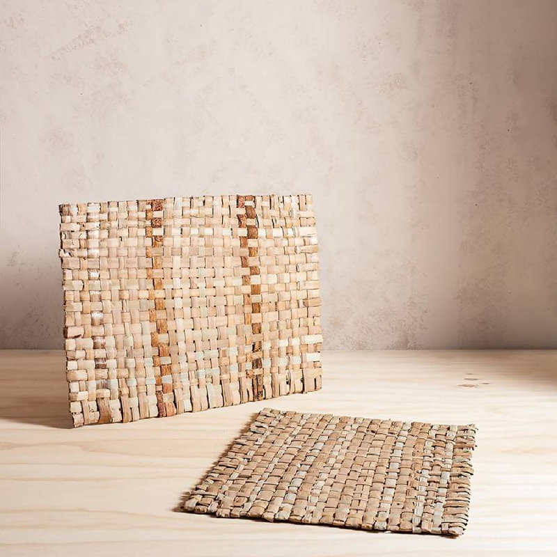 S/4 Handwoven Reed Placemats
