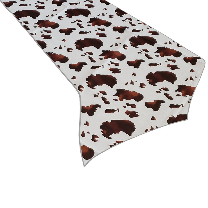Cow Print Table Runner, 24" x 144"