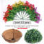Ensemble de paniers suspendus 24 fleurs artificielles