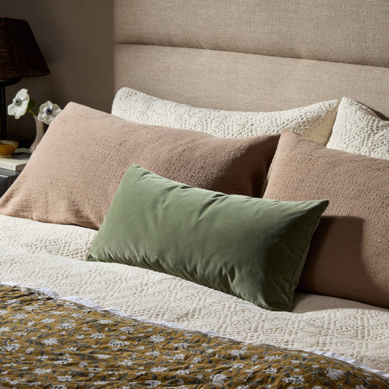 Moira Pillow Cover & Insert, Bolster 12"H x 28"W, Surrey Sage