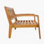 Ensemble de conversation d'extérieur 2 pièces en bois d'acacia teck - causeuse et table basse avec coussins rouges résistants à l'eau, capacité de 350 lb pour le patio, la terrasse et la cour arrière-1899543766