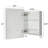 Velin 16.5'' x 24'' Brushed Nickel Recessed and Surface Mount Bathroom Medicine Cabinet with Mirror Matt Black Square Cornered Metal Framed Rounded Rectangle Medicine Cabinet Mirror-181800593-181800598