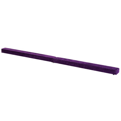 HOMCOM 2.1M 7FT Gymnastics Folding Balance Beam Home Gym Training, Purple