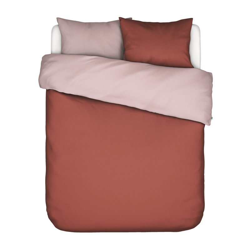 Solid Colour Duvet Cover Set with Pillowcases, 155 x 220cm Duvet Cover + 1 Pillowcase, Orange