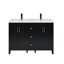 Ensemble meuble-lavabo simple de 122 cm avec lavabo en résine SMC-178012587