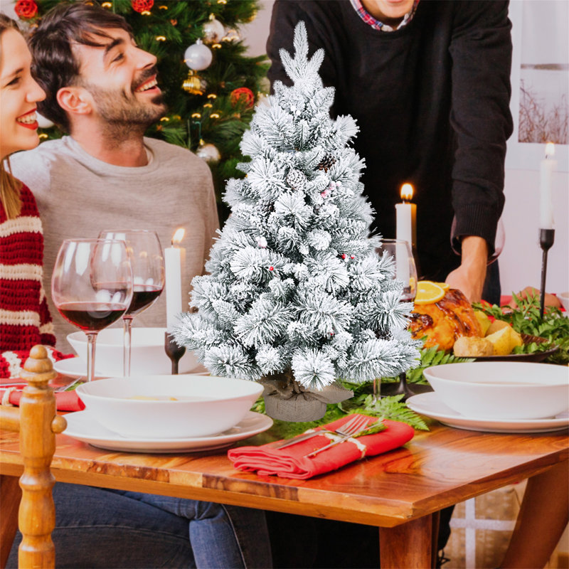 Arbre de Noël 3 pi avec branches en PE / PVC et aiguilles de pin
