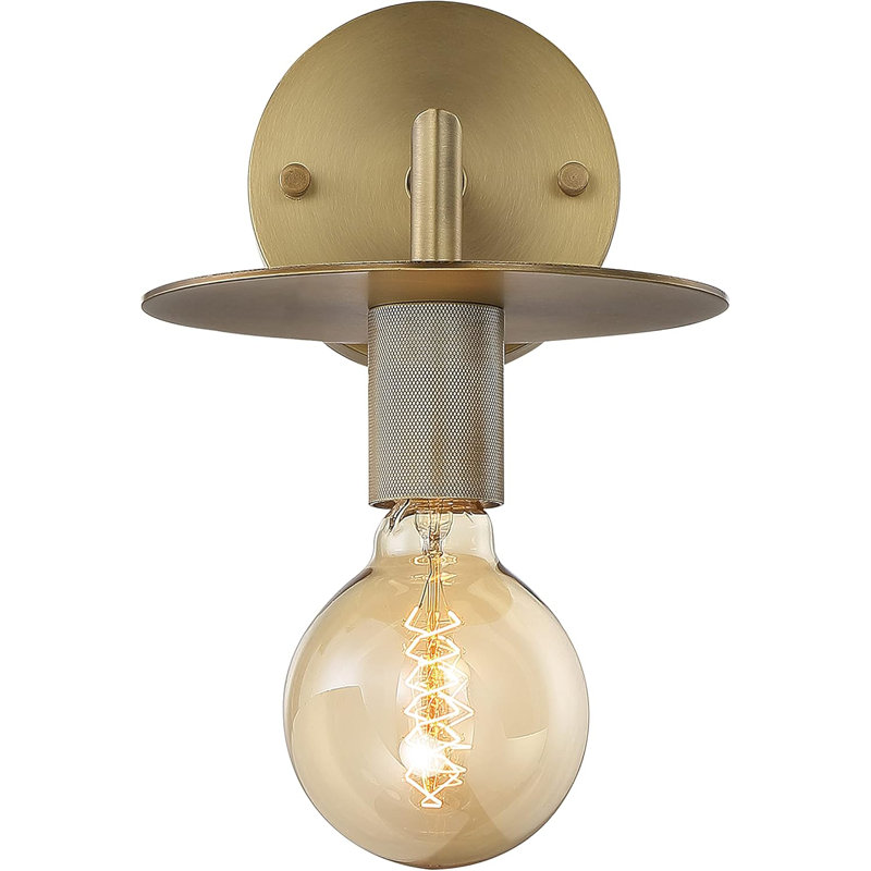 "Applique murale en laiton rétro Nuvo Lighting - Élégance intemporelle avec design à lumière unique"