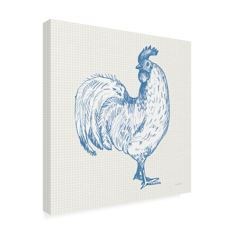 Cottage Rooster III par Sue Schlabach, H 14 po x l 14 po x P 2 po