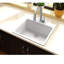 Évier de cuisine à montage sur plan en quartz classique 25 po x 22 po x 9-1/2 po-733192152