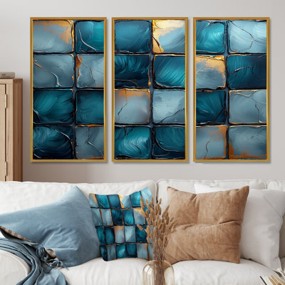 Carreaux émeraude et bleu Highland Tartan Tiles I - Boho Tiles