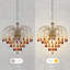Lustre rétro en cristal 22 po