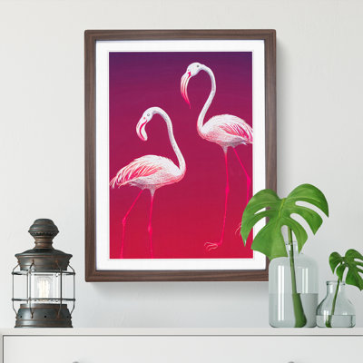 A Pair Of Flamingos - Single Picture Frame Print