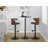 Swivel Upholstered Adjustable Height Counter Stool with Metal Frame-92718755