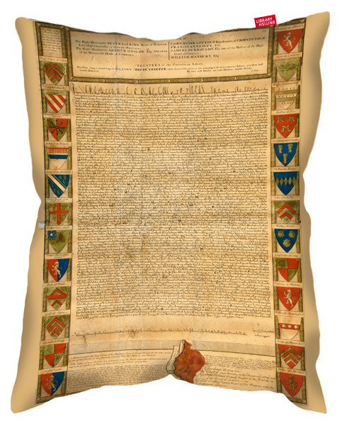 Magna Carta Facsimile British Library Cushion