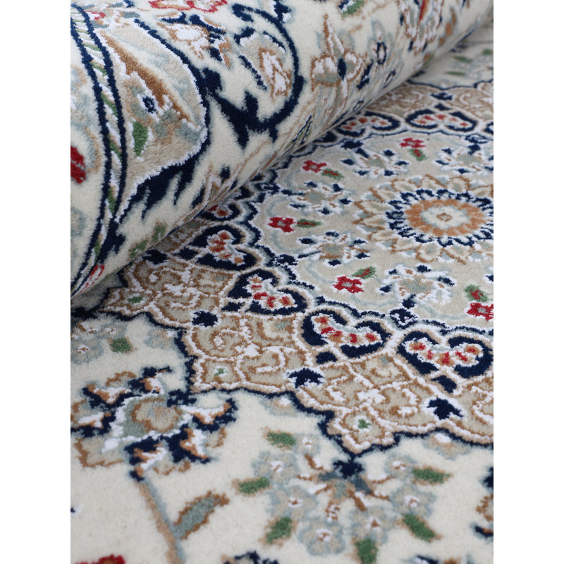 Nain Oriental Wool Hand Woven Area Rug, Runner 80 x 300cm