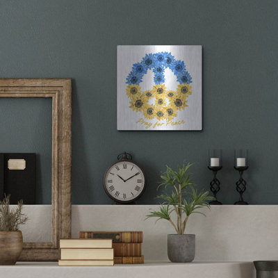 'Pray For Peace' by Jean Plout Metal Wall Art