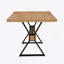 Table de salle à manger à pieds en X (naturel)