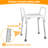 Shower Chair Seat For Senior Up To 500Lb Capacity With Padded Armrests For Bathtub Slip Resistant Shower Seat